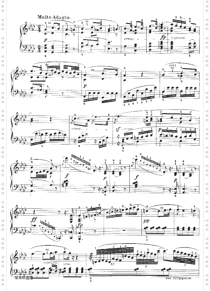 C小调第五钢琴奏鸣曲-Op.10—1-贝多芬