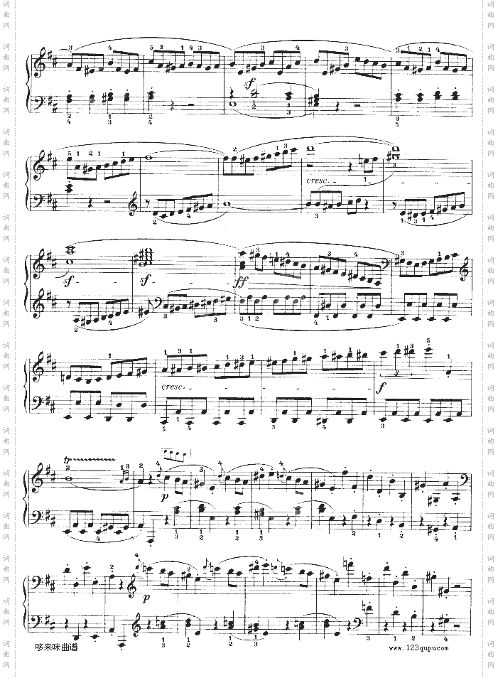 D大调第七钢琴奏鸣曲-Op.10No--3-贝多芬