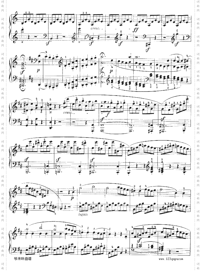 D大调第七钢琴奏鸣曲-Op.10No--3-贝多芬