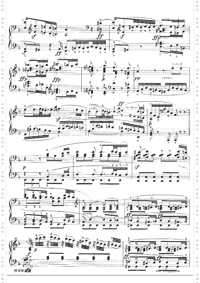 D大调第七钢琴奏鸣曲-Op.10No--3-贝多芬