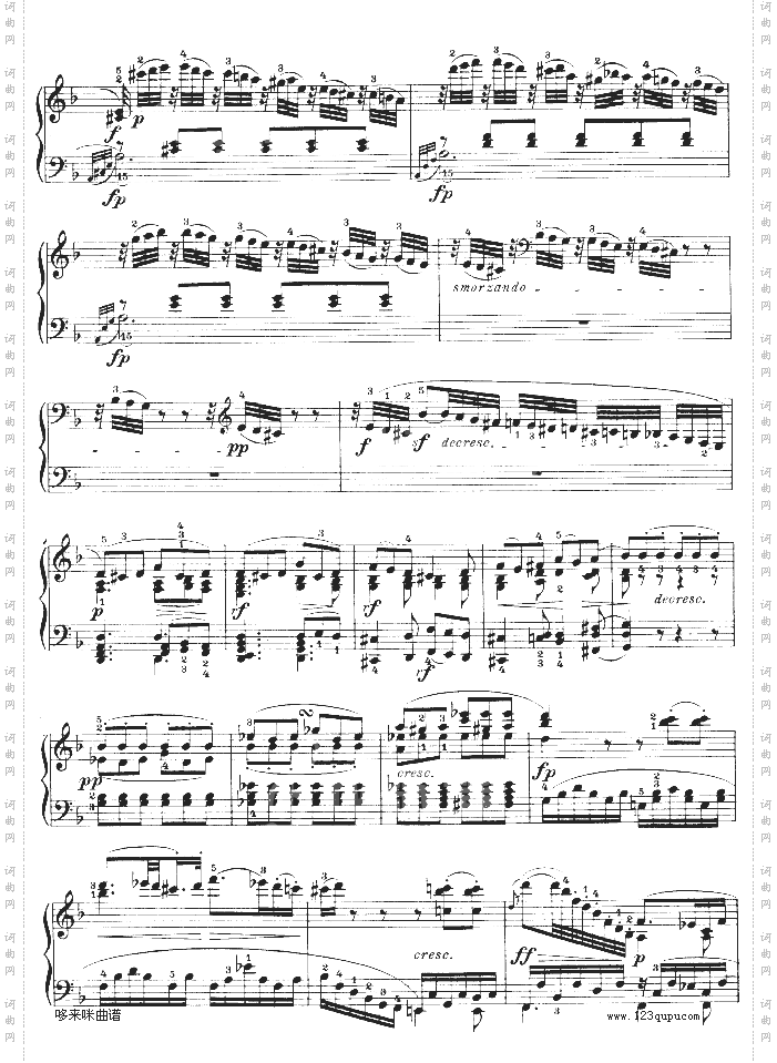 D大调第七钢琴奏鸣曲-Op.10No--3-贝多芬