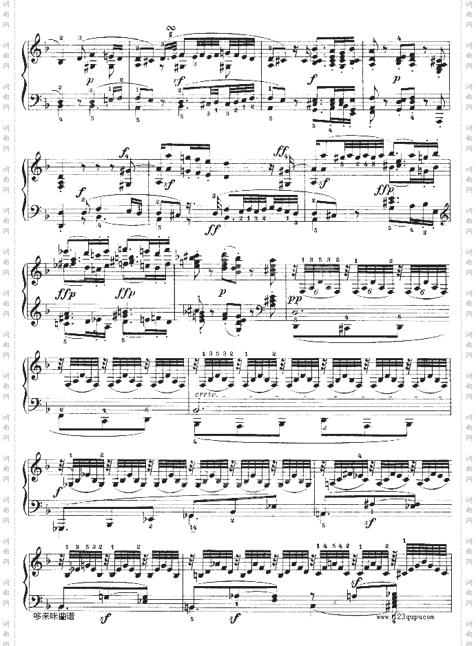 D大调第七钢琴奏鸣曲-Op.10No--3-贝多芬