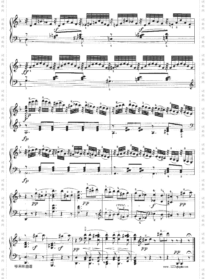 D大调第七钢琴奏鸣曲-Op.10No--3-贝多芬