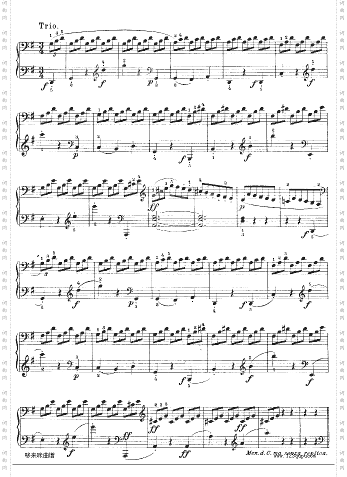 D大调第七钢琴奏鸣曲-Op.10No--3-贝多芬