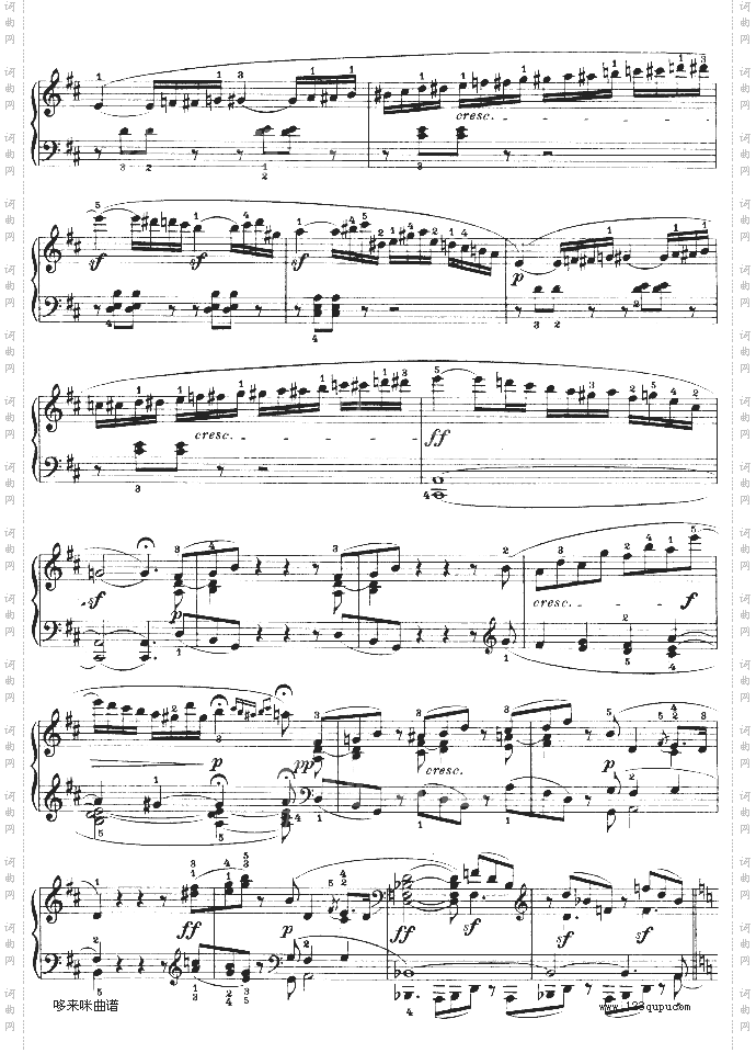 D大调第七钢琴奏鸣曲-Op.10No--3-贝多芬