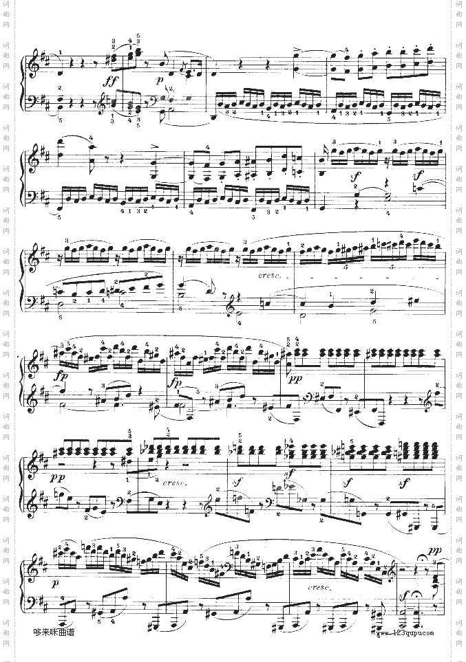 D大调第七钢琴奏鸣曲-Op.10No--3-贝多芬