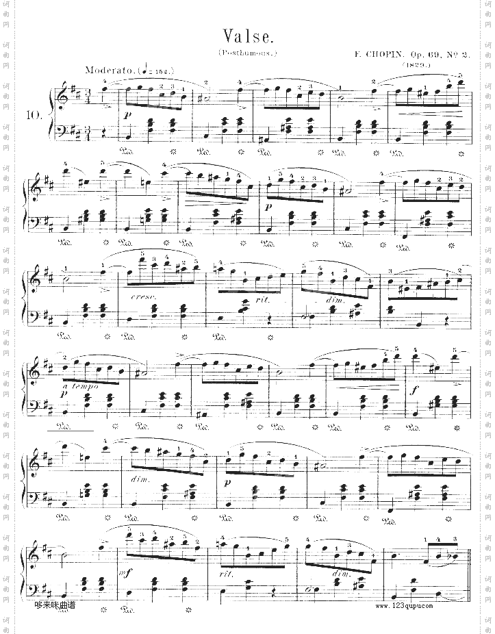 b小调圆舞曲作品69号之2-肖邦