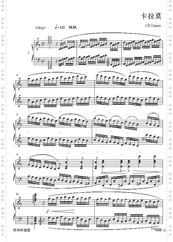 60首钢琴练习曲NO.1-克拉莫