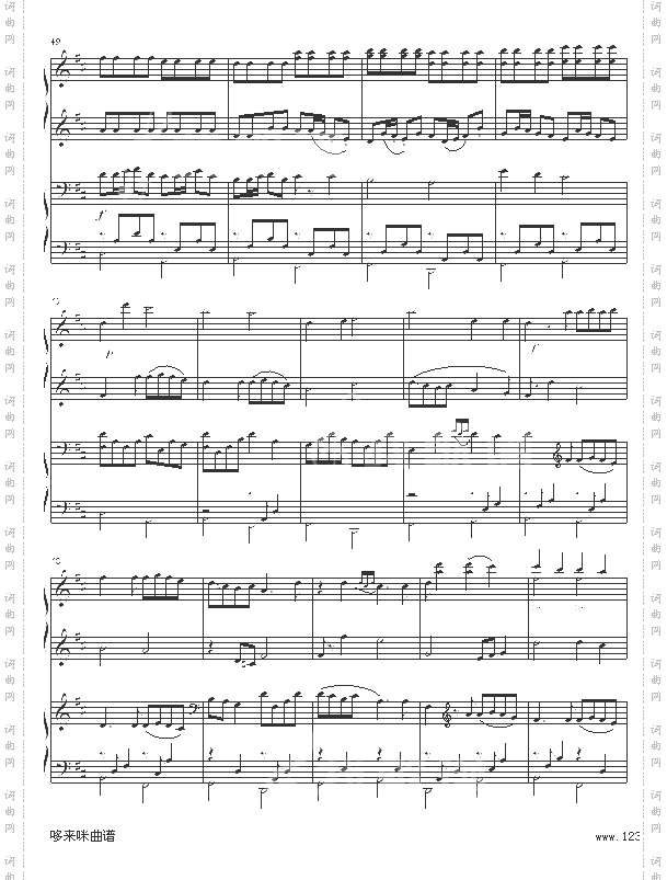 Canon-四手联弹-帕赫贝尔-Pachelbel