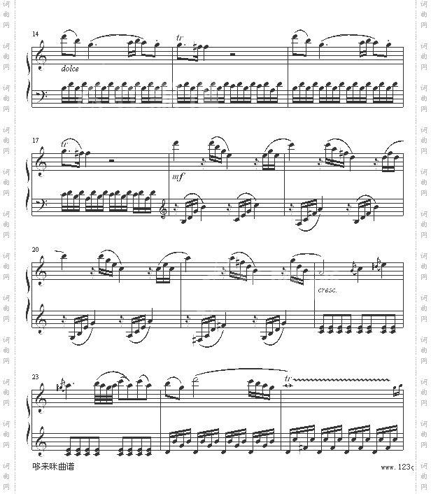 奏鸣曲SonatasK545-莫扎特