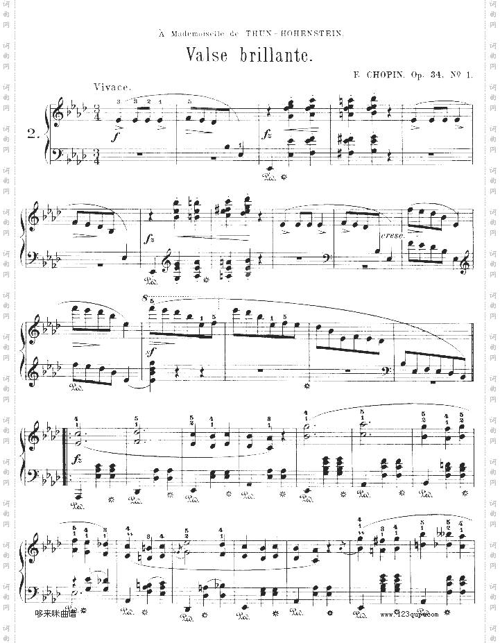 钢琴圆舞曲34-1-肖邦