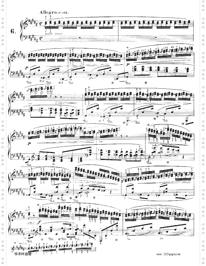 升g小调练习曲作品25-6-肖邦