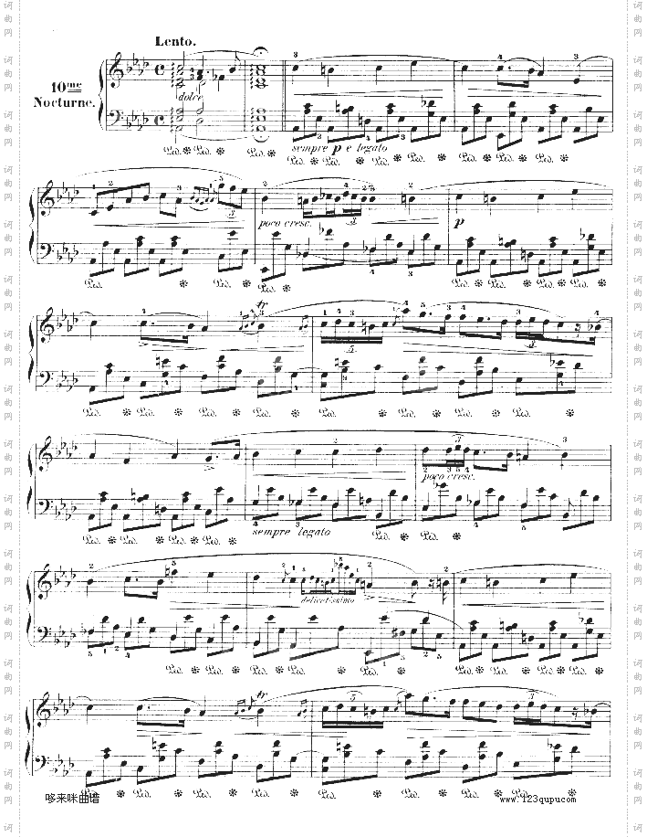 B大调夜曲作品32号-OP32NO.2-肖邦