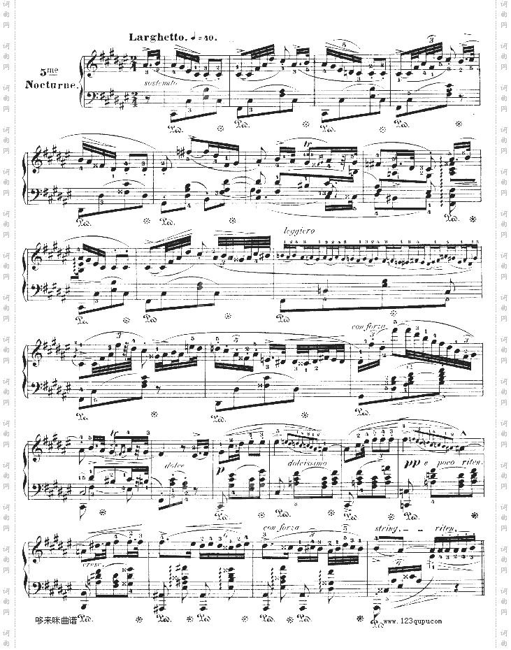 升F大调夜曲作品15号-NocturneOp.15No.3-肖邦