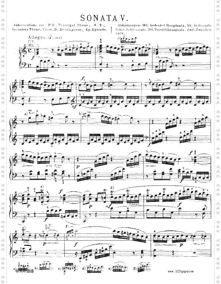 C大调钢琴奏鸣曲K279-莫扎特