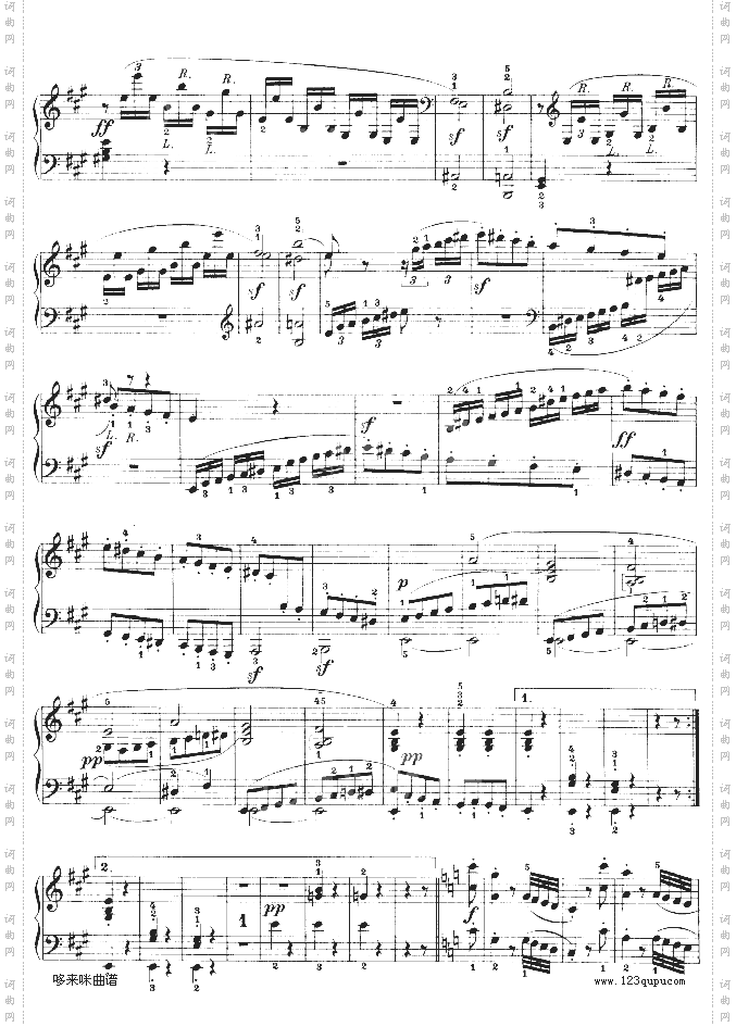 A大调第二钢琴奏鸣曲-贝多芬