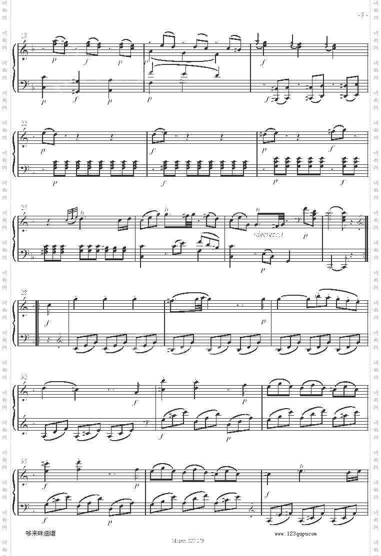 奏鸣曲SonatasK279Mvt.2-莫扎特