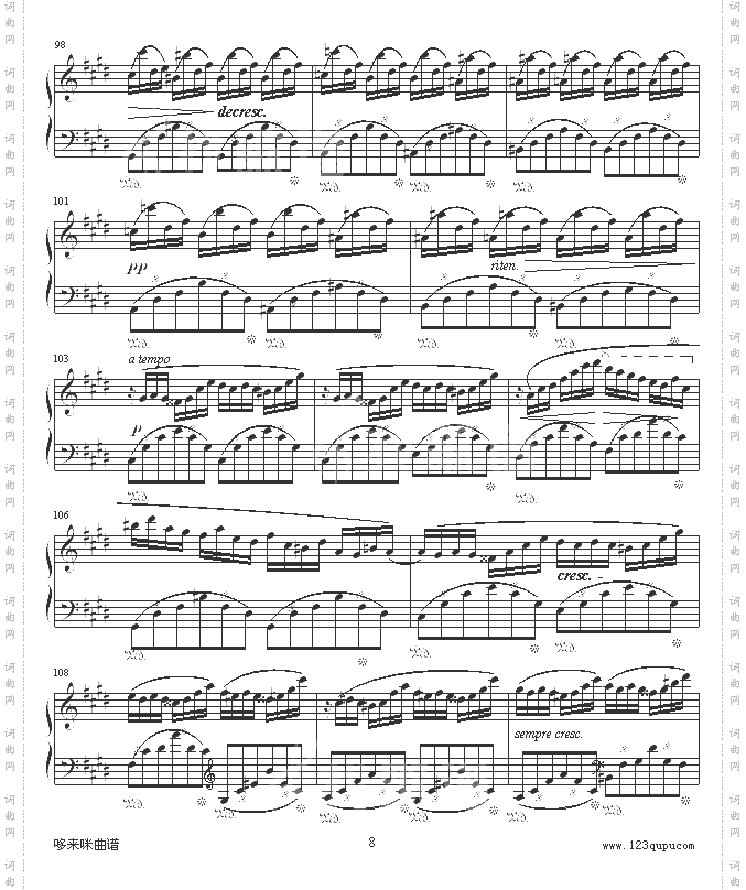 幻想即兴曲-滴漏打谱-肖邦