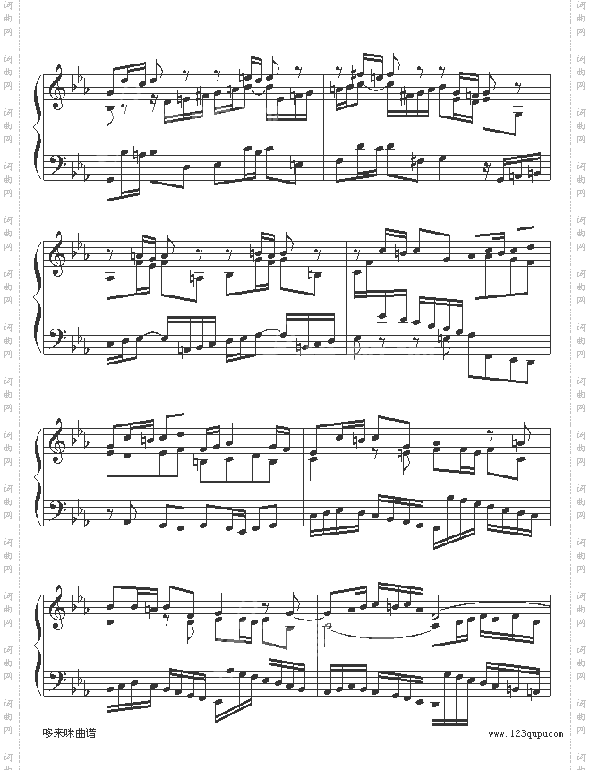 c小调赋格-巴赫