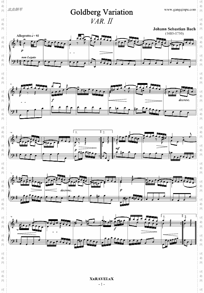 哥德堡变奏曲-Var.2