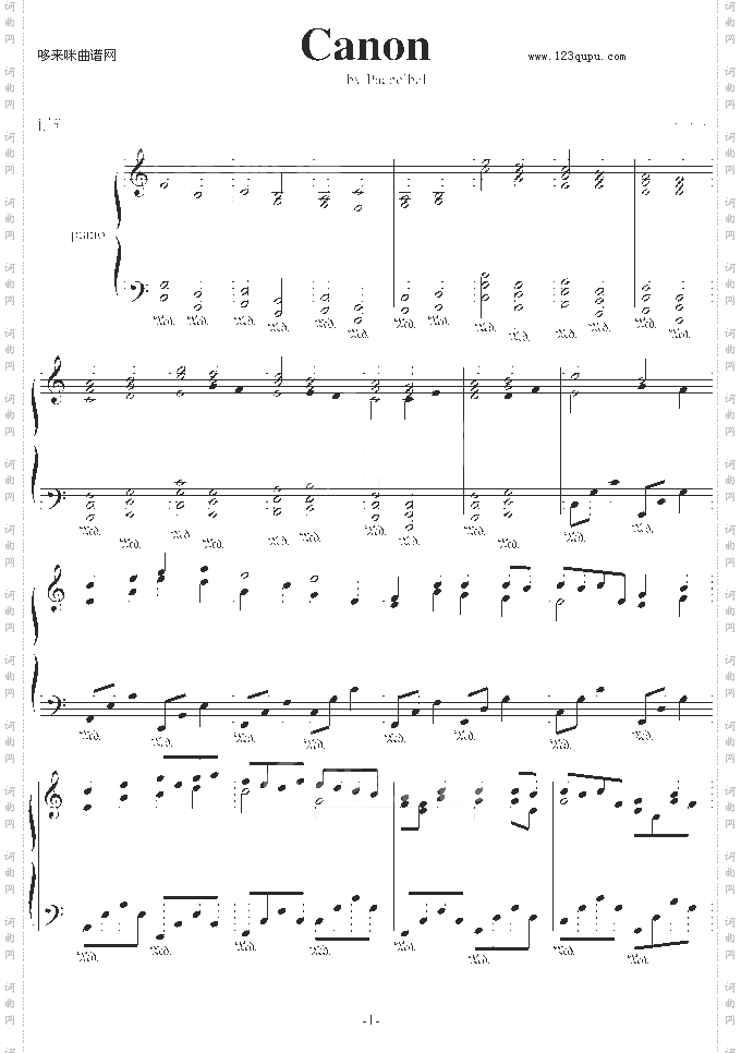卡农-CMajor接近原版-帕赫贝尔-Pachelbel