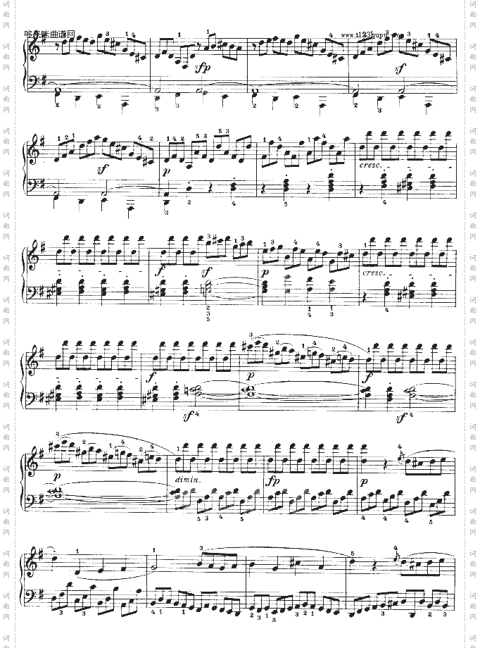 第十六钢琴奏鸣曲-Op.31No.1-贝多芬