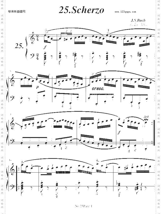 初步IINo.25Scherzo-巴赫