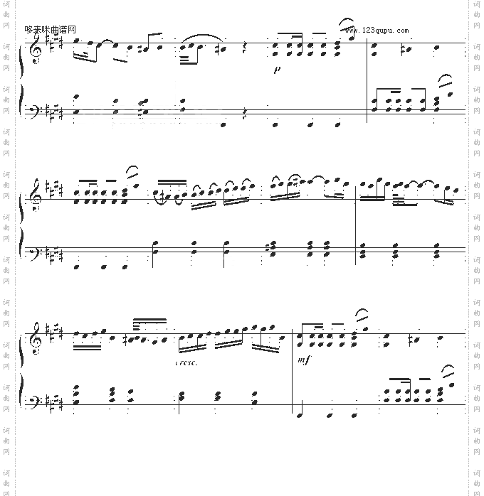 E大调奏鸣曲-世界名曲