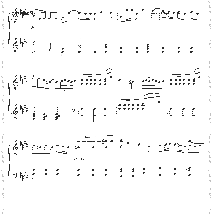 E大调奏鸣曲-世界名曲