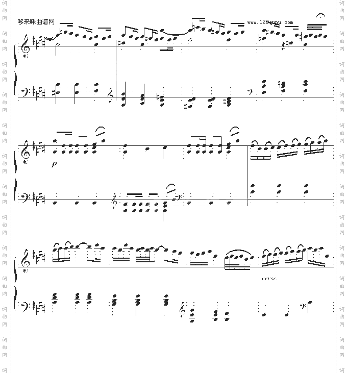 E大调奏鸣曲-世界名曲