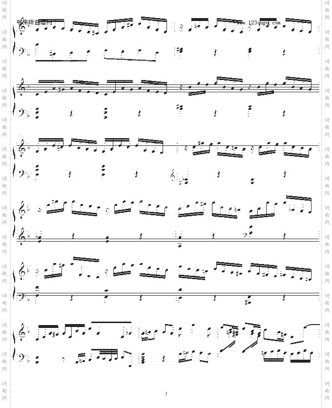 巴赫第一键盘钢琴乐协奏曲第一乐章-巴赫