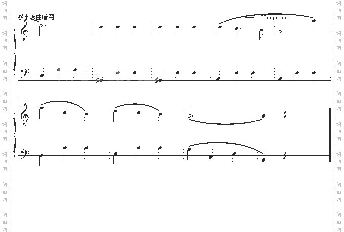 多瑙河之波-简易版-伊凡诺维奇