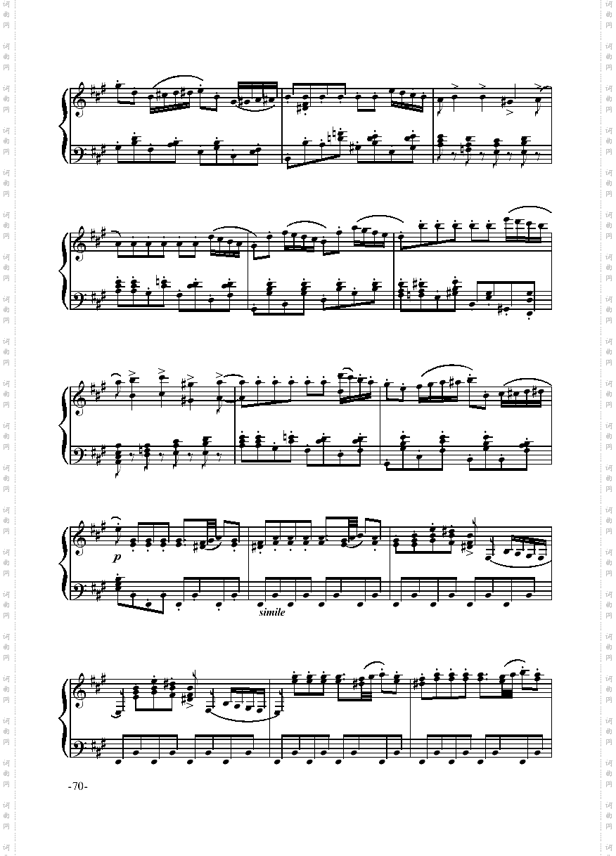 四小天鹅舞曲—舞剧《天鹅湖》键盘类钢琴