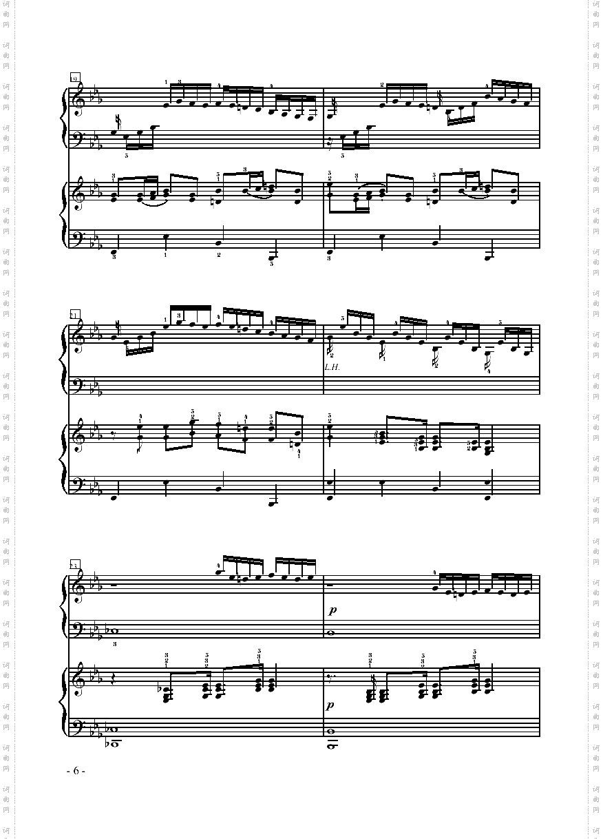 视唱曲—双钢琴键盘类钢琴