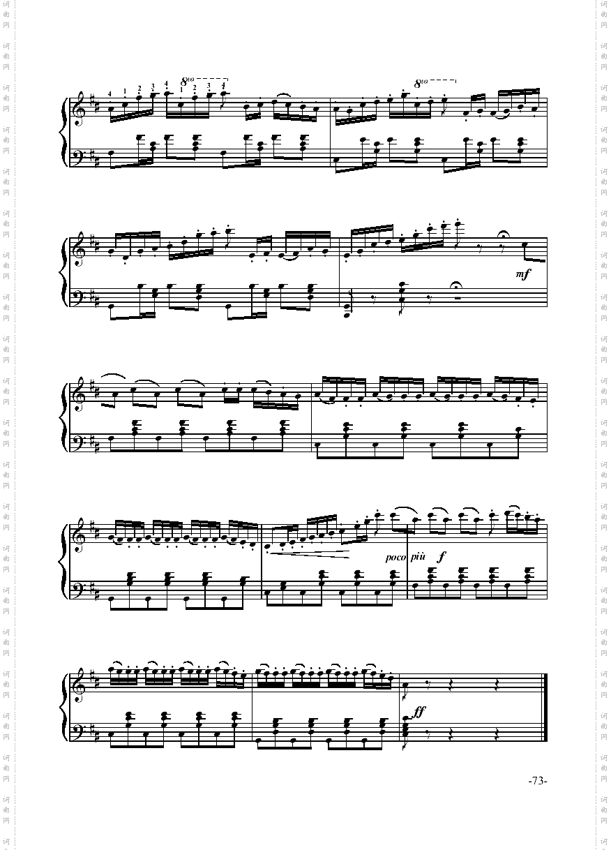 那不勒斯舞曲-舞剧《天鹅湖》键盘类钢琴