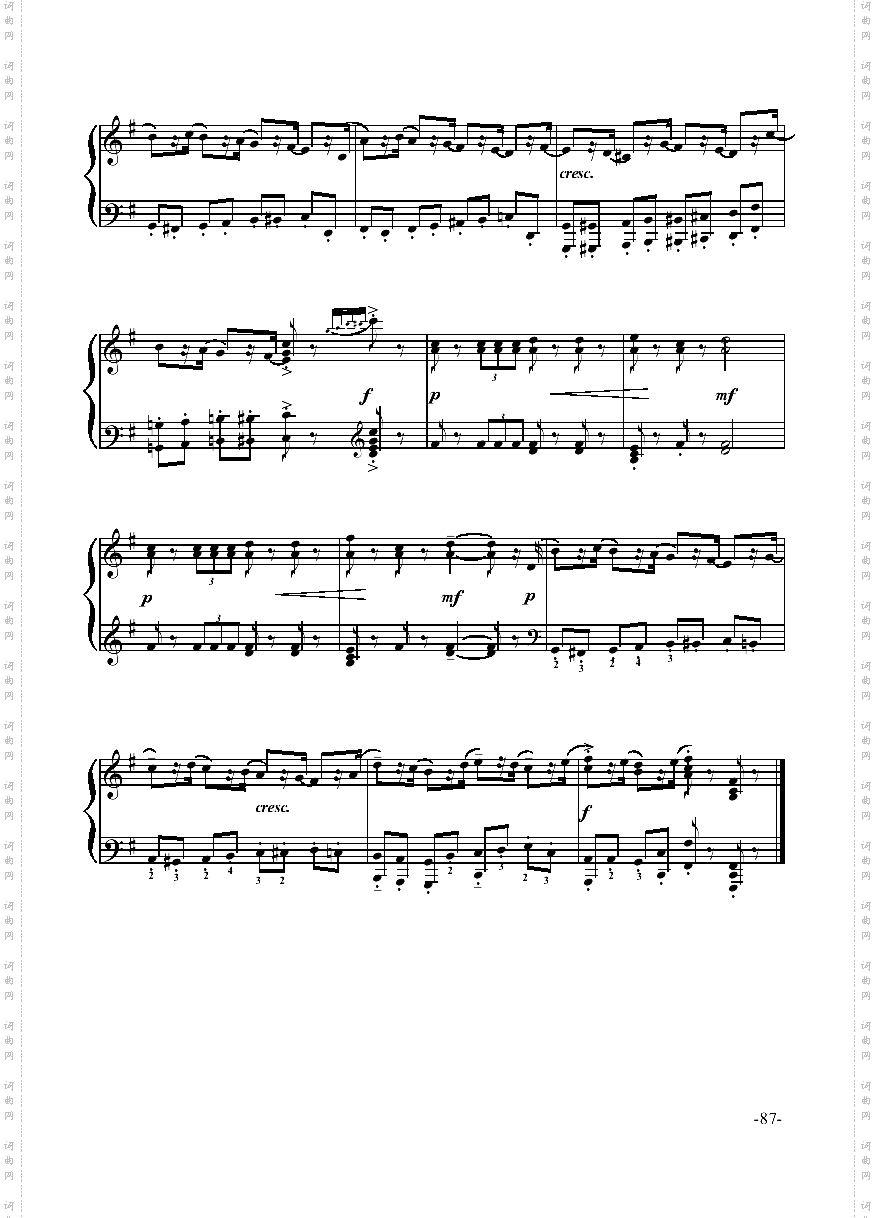 进行曲—舞剧《胡桃夹子》键盘类钢琴