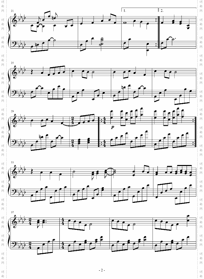 《千年等一回》的抒情慢拍钢琴演奏