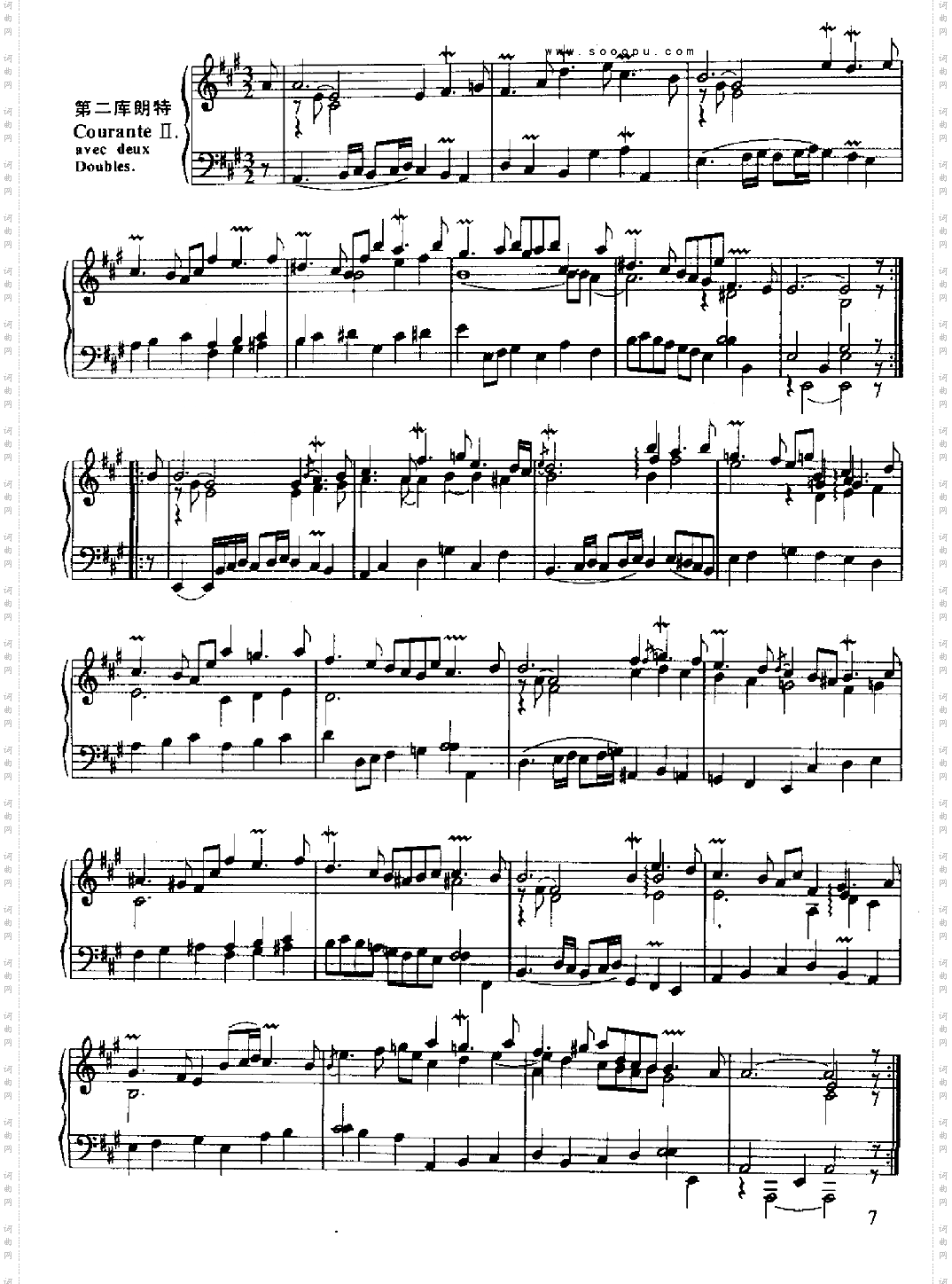 六首英国组曲键盘类钢琴