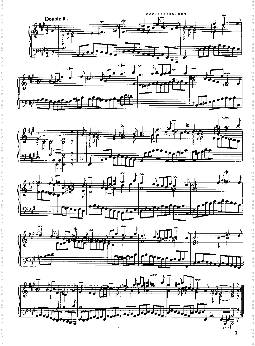 六首英国组曲键盘类钢琴