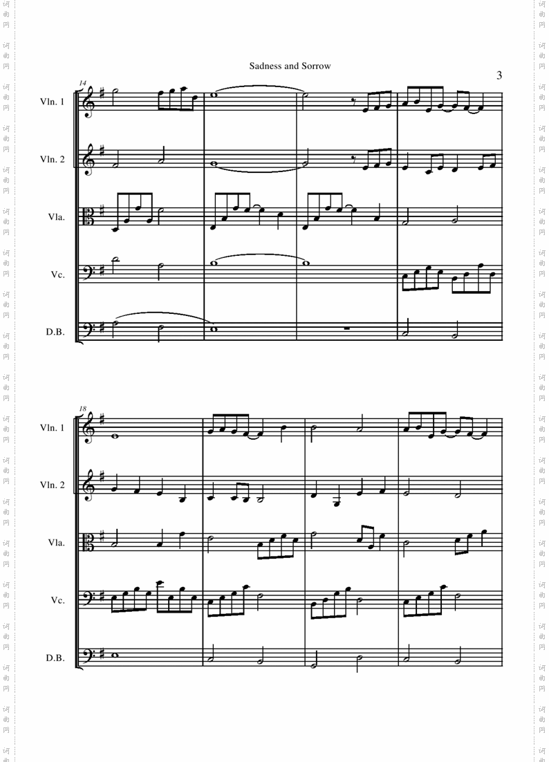 SadnessandSorrowscore