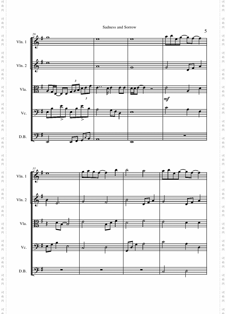 SadnessandSorrowscore