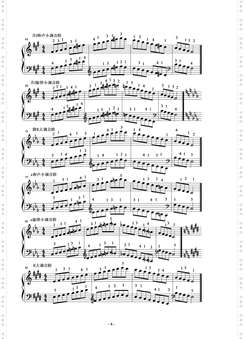 大调与小调的音阶