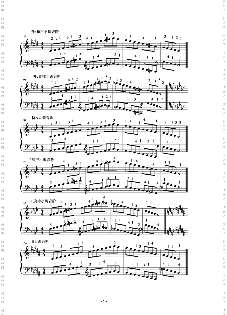 大调与小调的音阶