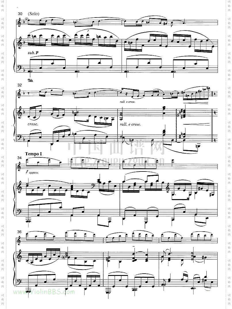 辛德勒名单约翰·威廉姆斯主题曲+钢琴伴奏谱