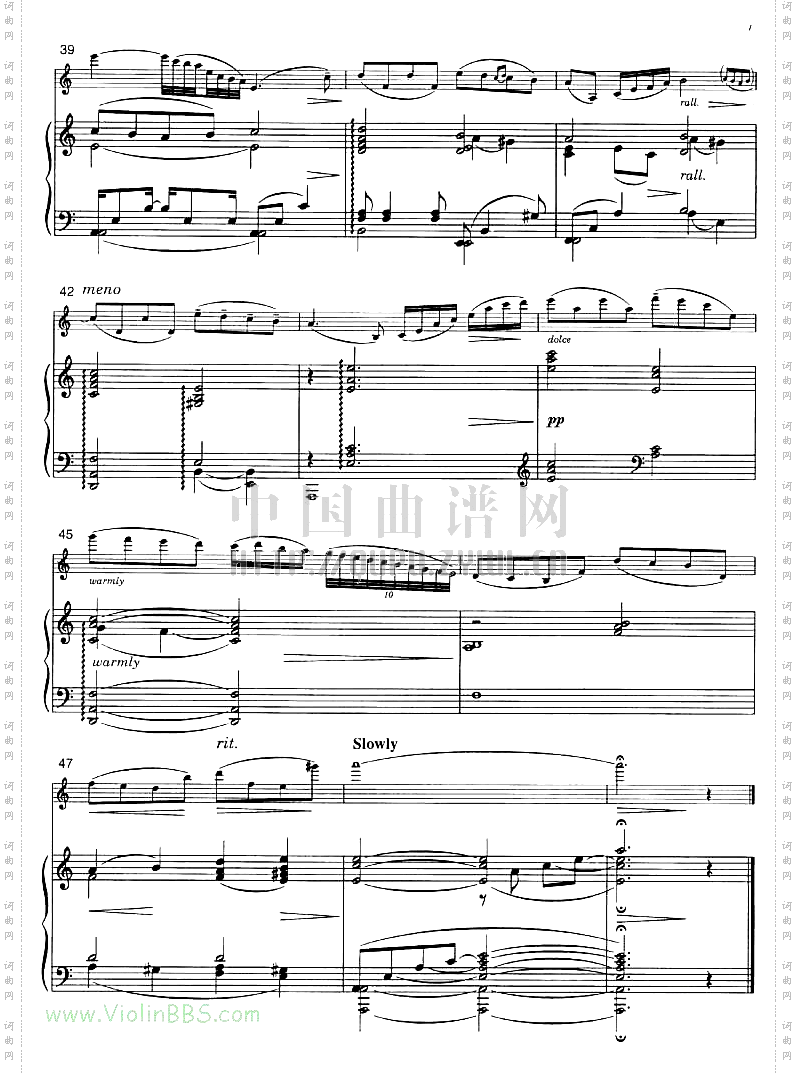 辛德勒名单约翰·威廉姆斯主题曲+钢琴伴奏谱