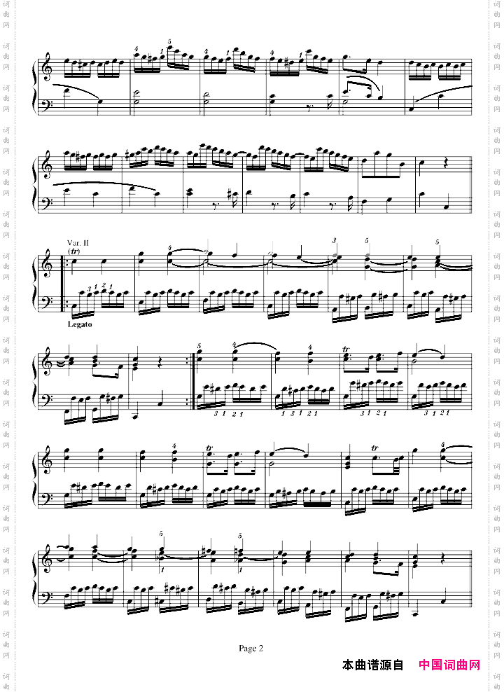 小星星变奏曲寒风制谱版