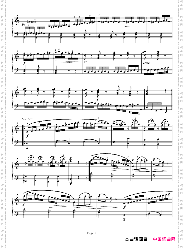 小星星变奏曲寒风制谱版