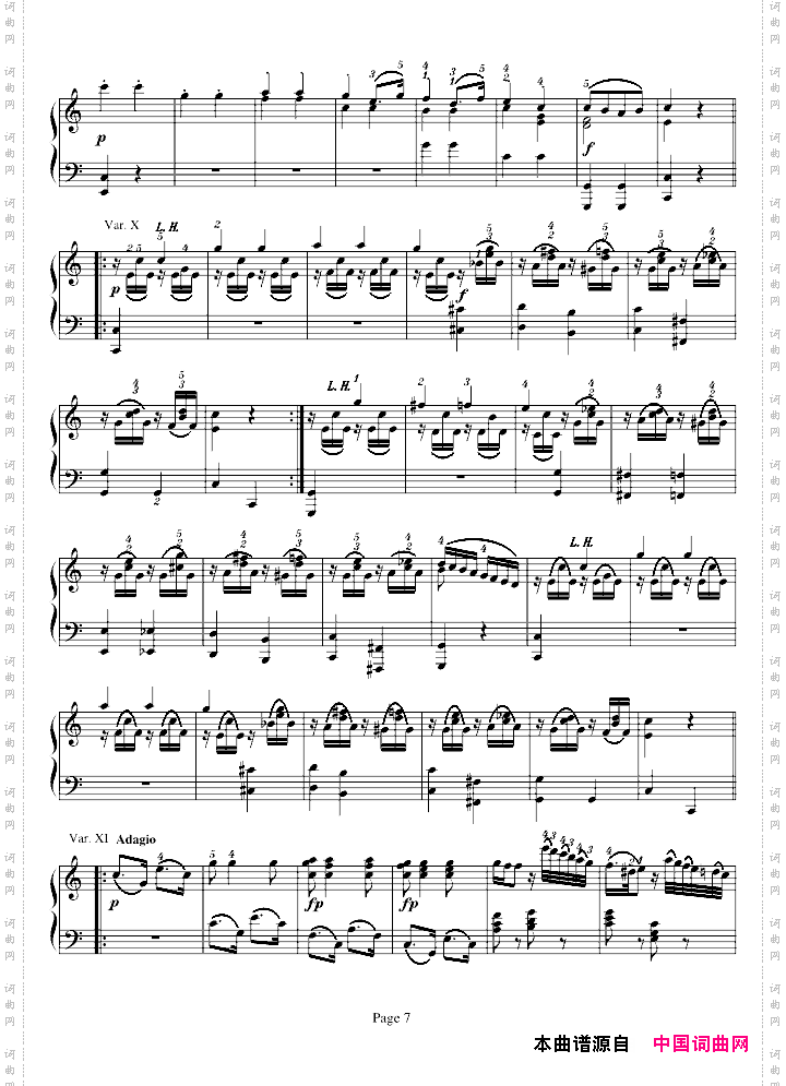 小星星变奏曲寒风制谱版