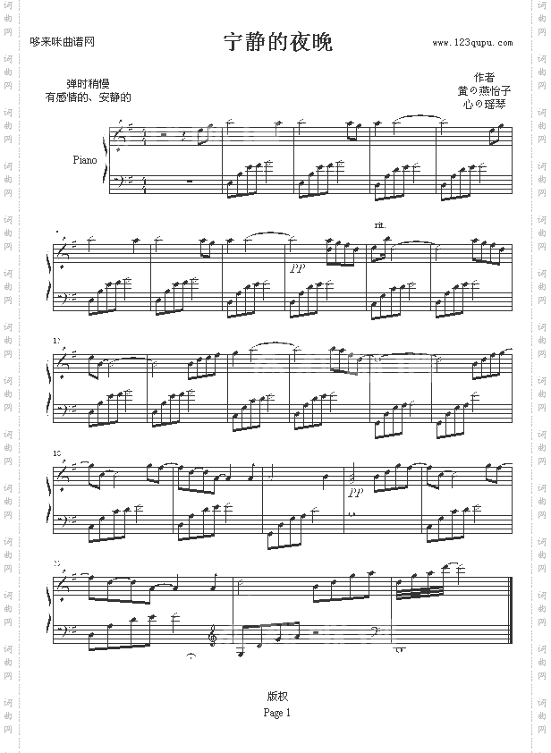 宁静的夜晚-心の瑶琴