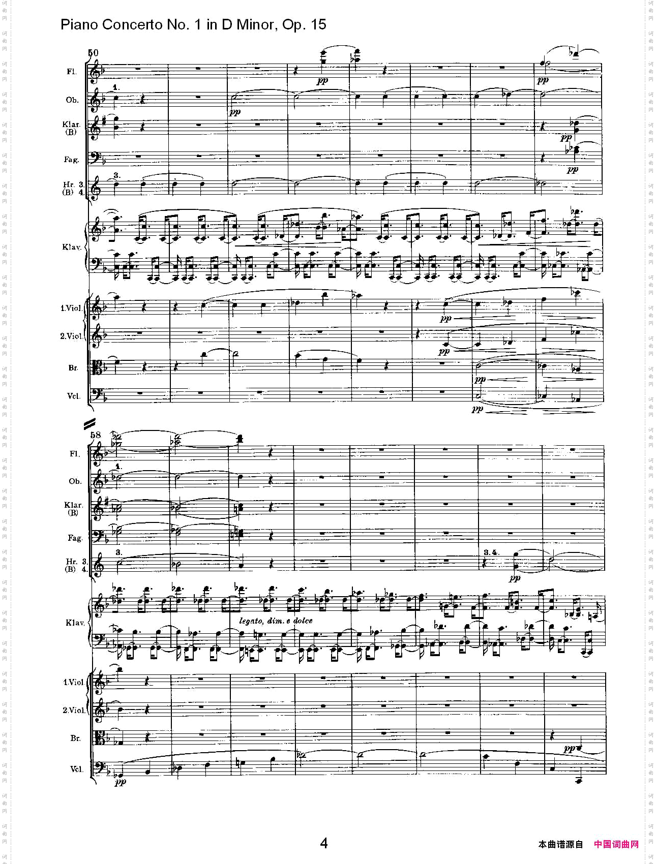 D小调钢琴第一协奏曲,Op.15第三乐章一